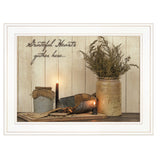 Grateful Hearts 1 White Framed Print Kitchen Wall Art - Homeroots