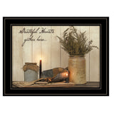 Grateful Hearts 2 Black Framed Print Kitchen Wall Art - Homeroots