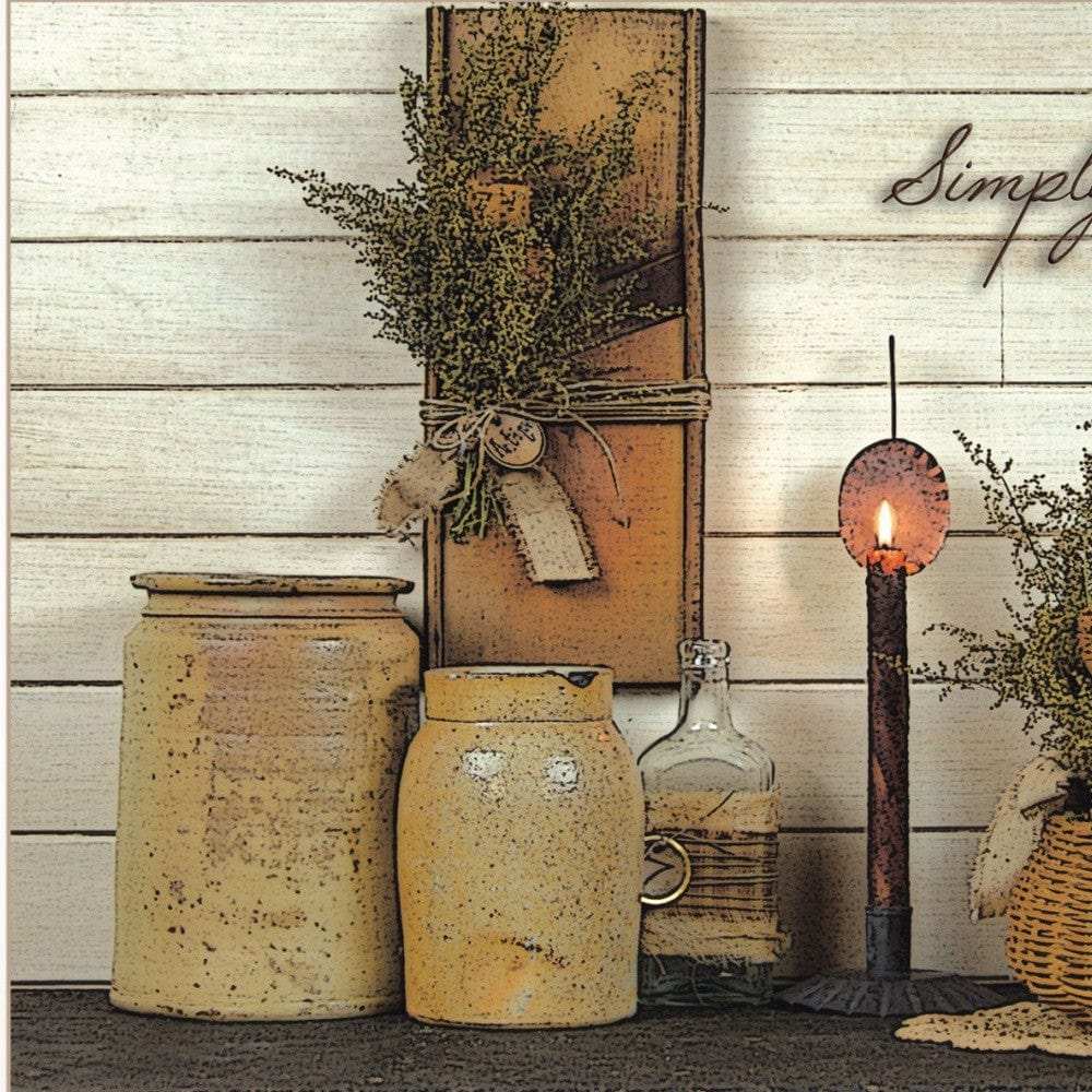 Simply Blessed 1 White Framed Print Kitchen Wall Art - Homeroots - Flyclothing LLC