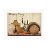 Farmhouse Blessings 2 White Framed Print Kitchen Wall Art - Homeroots