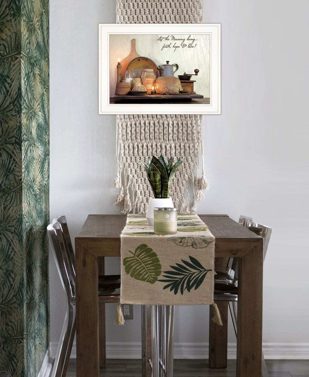 Faith Hope and Love 1 White Framed Print Kitchen Wall Art - Homeroots - Flyclothing LLC