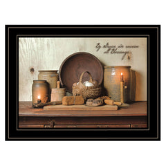 By Grace 3 Black Framed Print Kitchen Wall Art - Homeroots