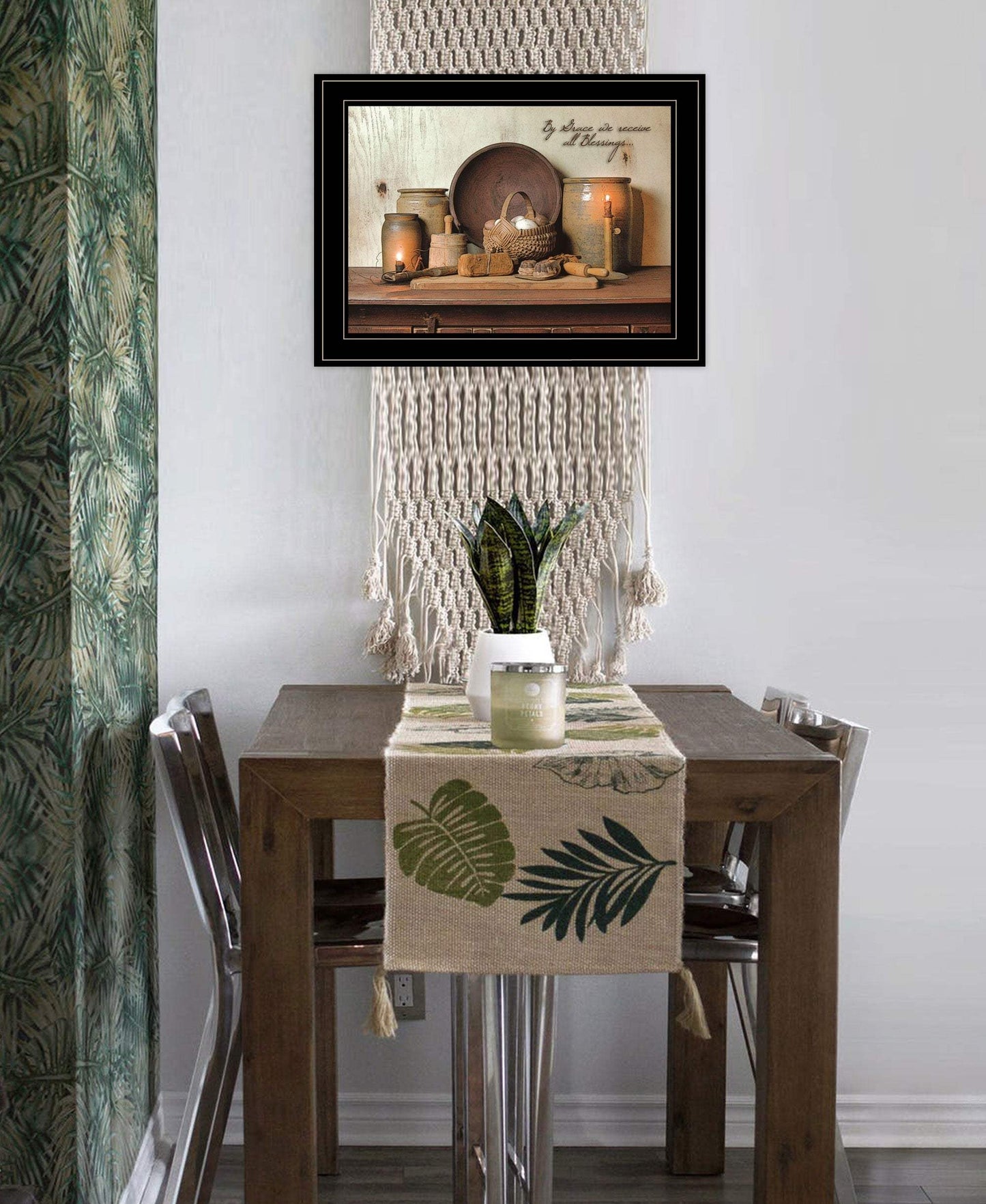 By Grace 3 Black Framed Print Kitchen Wall Art - Homeroots - Flyclothing LLC