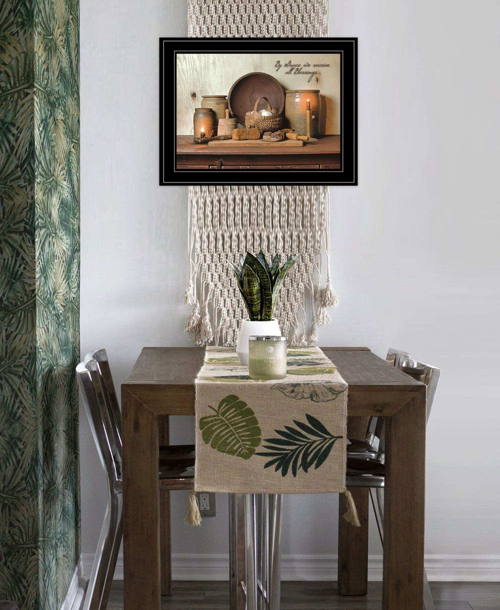 By Grace 3 Black Framed Print Kitchen Wall Art - Homeroots - Flyclothing LLC