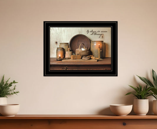 By Grace 3 Black Framed Print Kitchen Wall Art - Homeroots