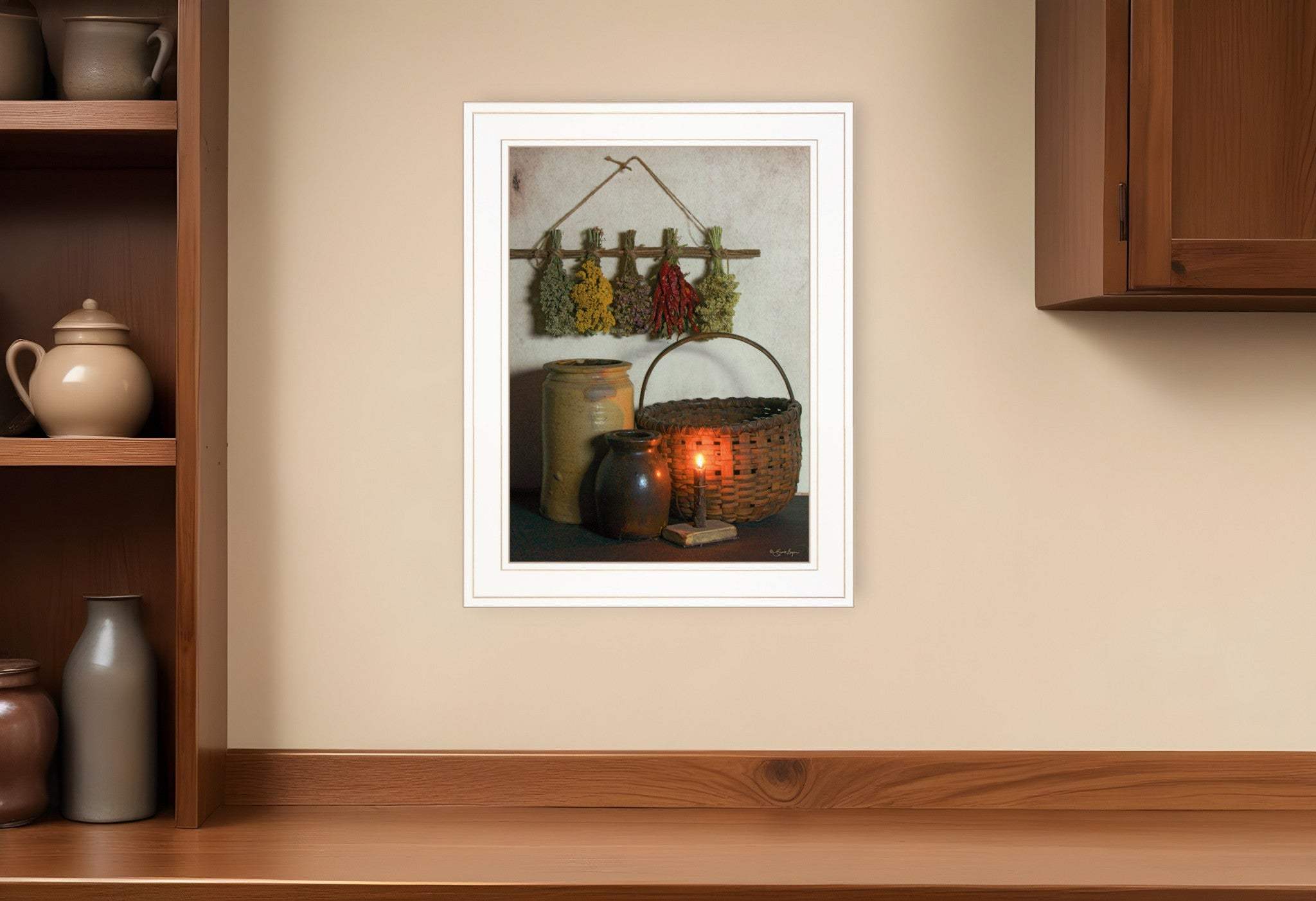 Dried Flower White Framed Print Wall Art - Homeroots - Flyclothing LLC
