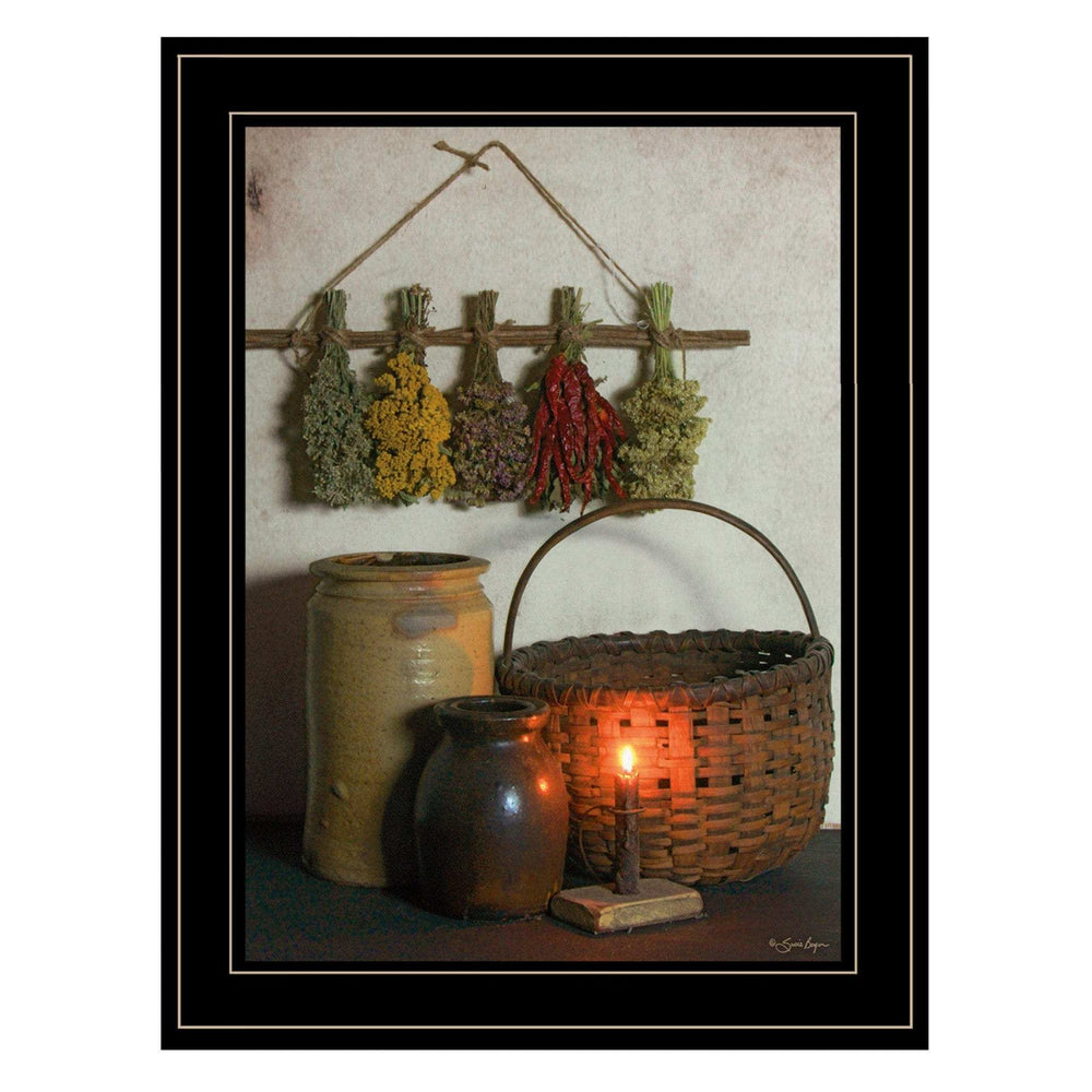 Dried Flower 1 Black Framed Print Wall Art - Homeroots - Flyclothing LLC