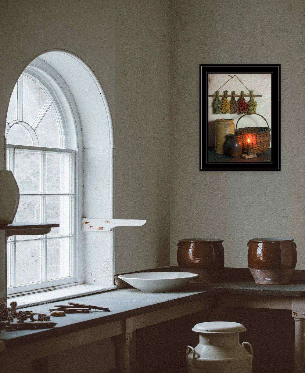 Dried Flower 1 Black Framed Print Wall Art - Homeroots - Flyclothing LLC