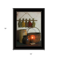 Dried Flower 1 Black Framed Print Wall Art - Homeroots