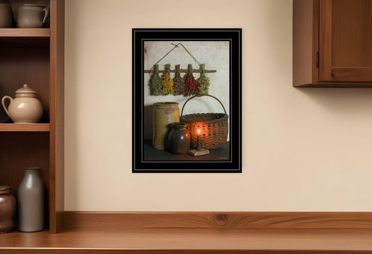 Dried Flower 1 Black Framed Print Wall Art - Homeroots
