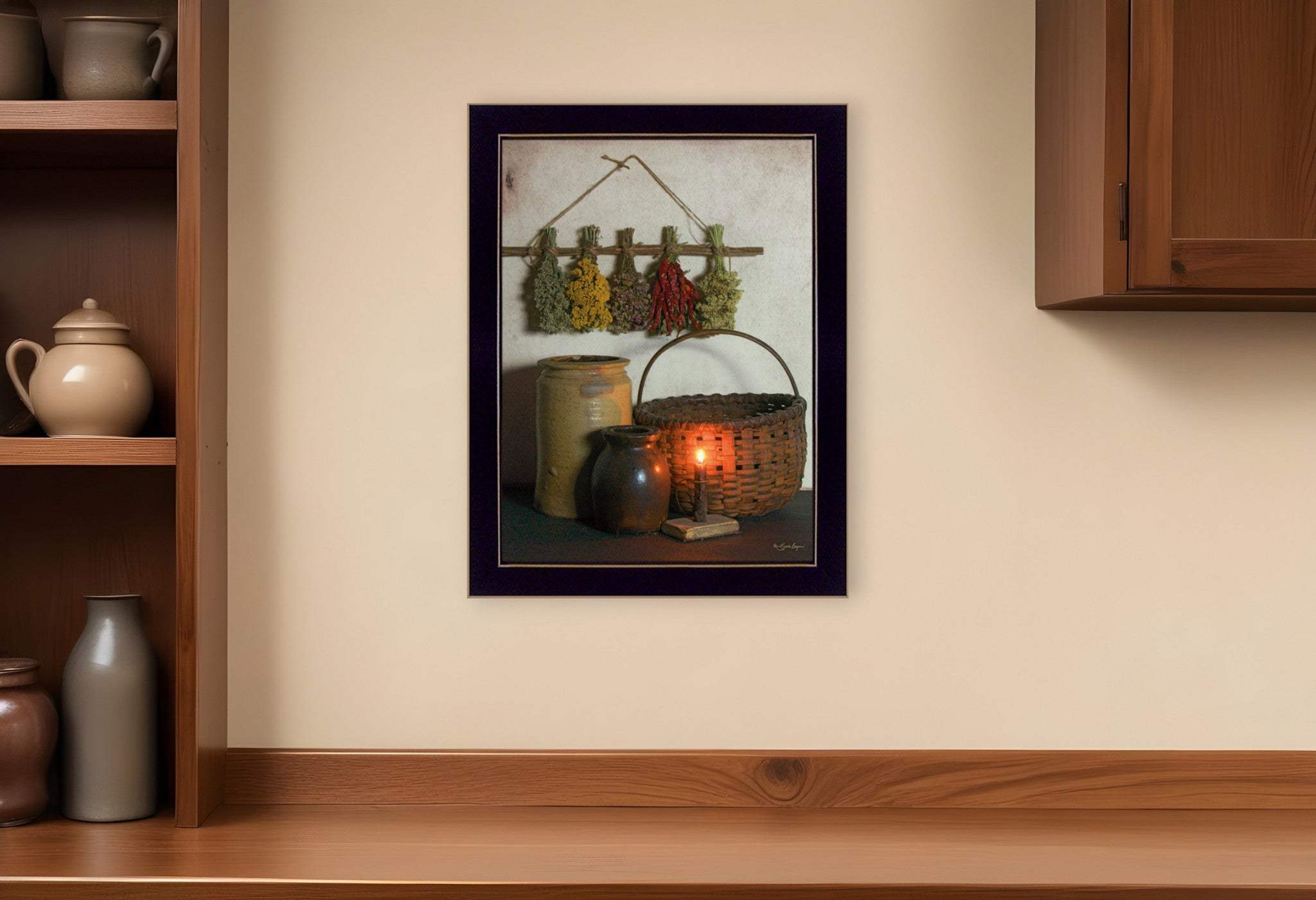 Dried Flower 2 Black Framed Print Wall Art - Homeroots - Flyclothing LLC