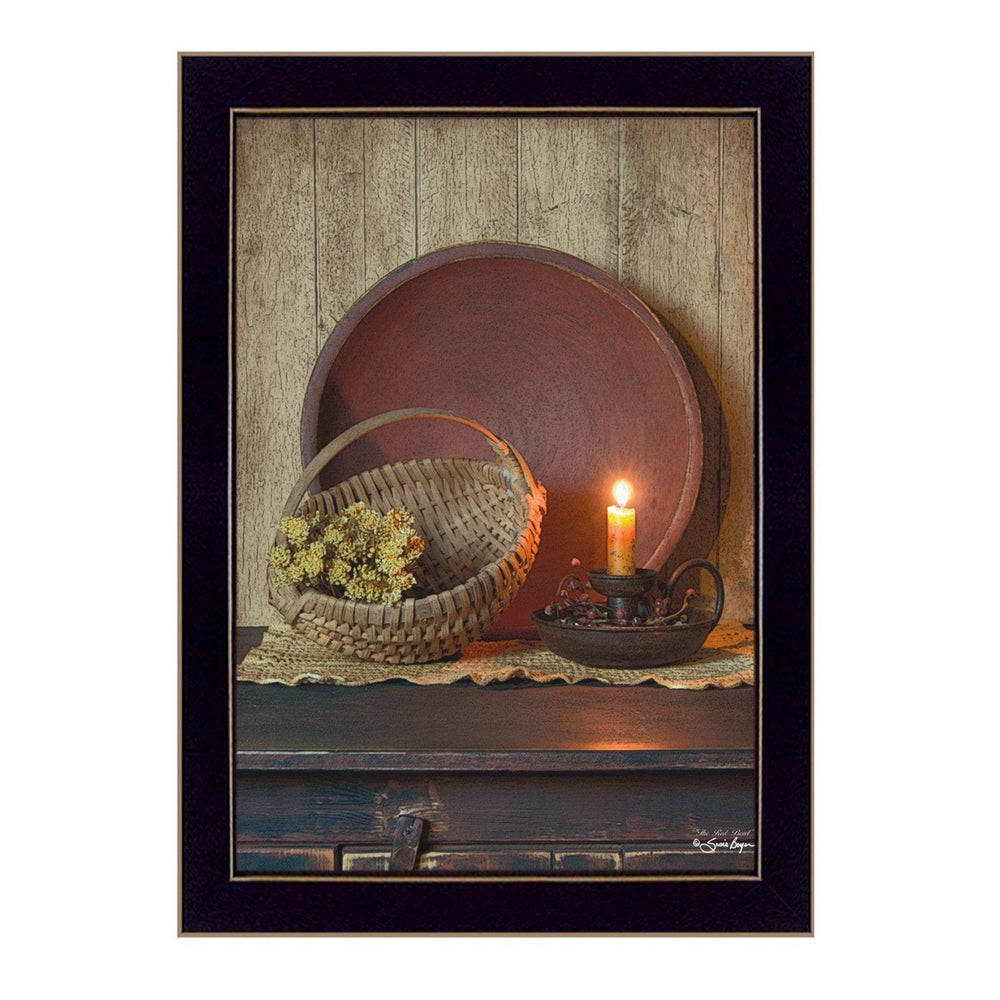 The Red Bowl 2 Black Framed Print Wall Art - Homeroots - Flyclothing LLC