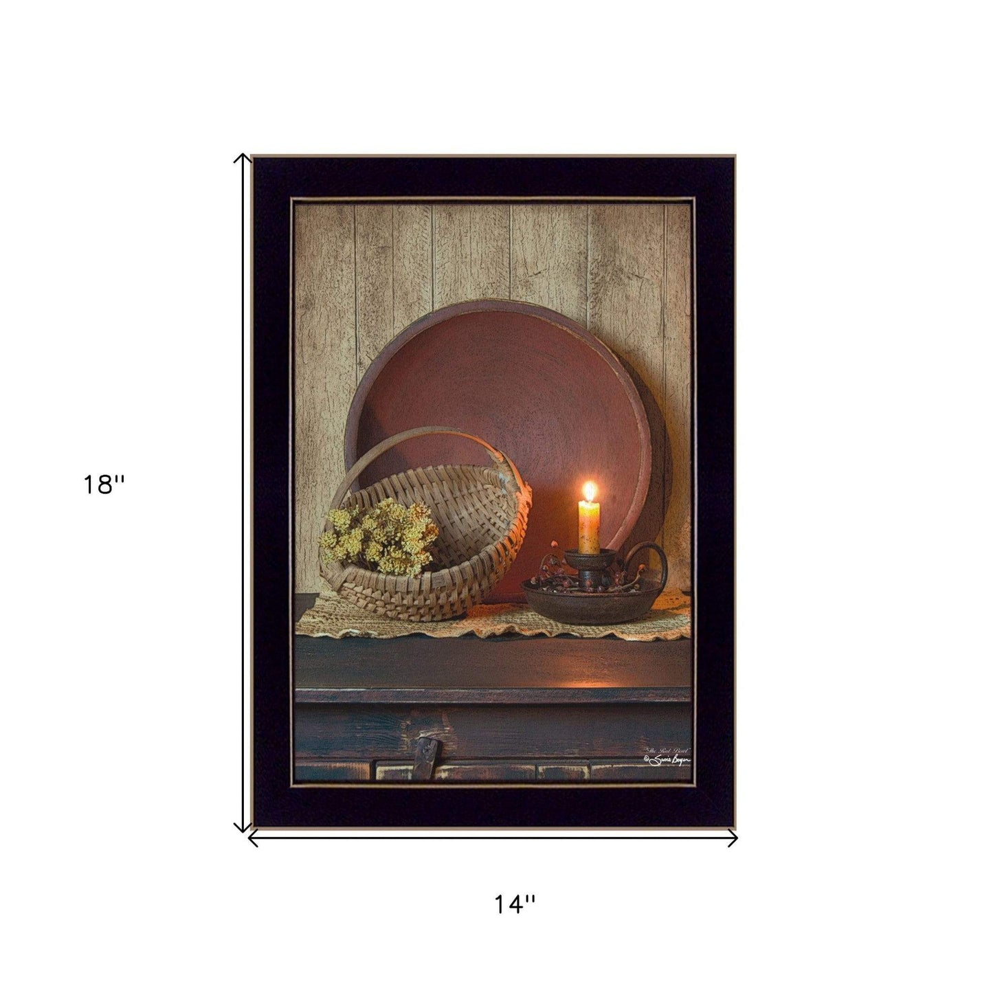 The Red Bowl 2 Black Framed Print Wall Art - Homeroots - Flyclothing LLC