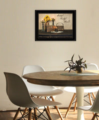 Grateful Thankful Blessing 2 Black Framed Print Wall Art - Homeroots