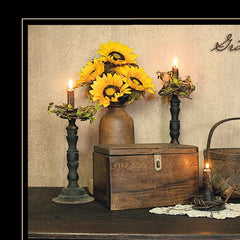 Grateful Thankful Blessing 2 Black Framed Print Wall Art - Homeroots