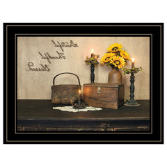 Grateful Thankful Blessing 2 Black Framed Print Wall Art - Homeroots