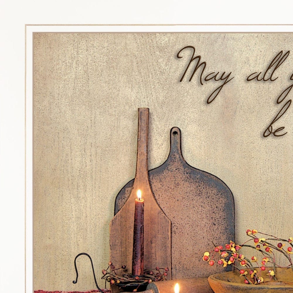 May All Your Days be Blessed Collection White Framed Print Wall Art - Homeroots