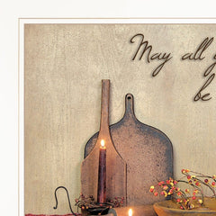 May All Your Days be Blessed Collection White Framed Print Wall Art - Homeroots