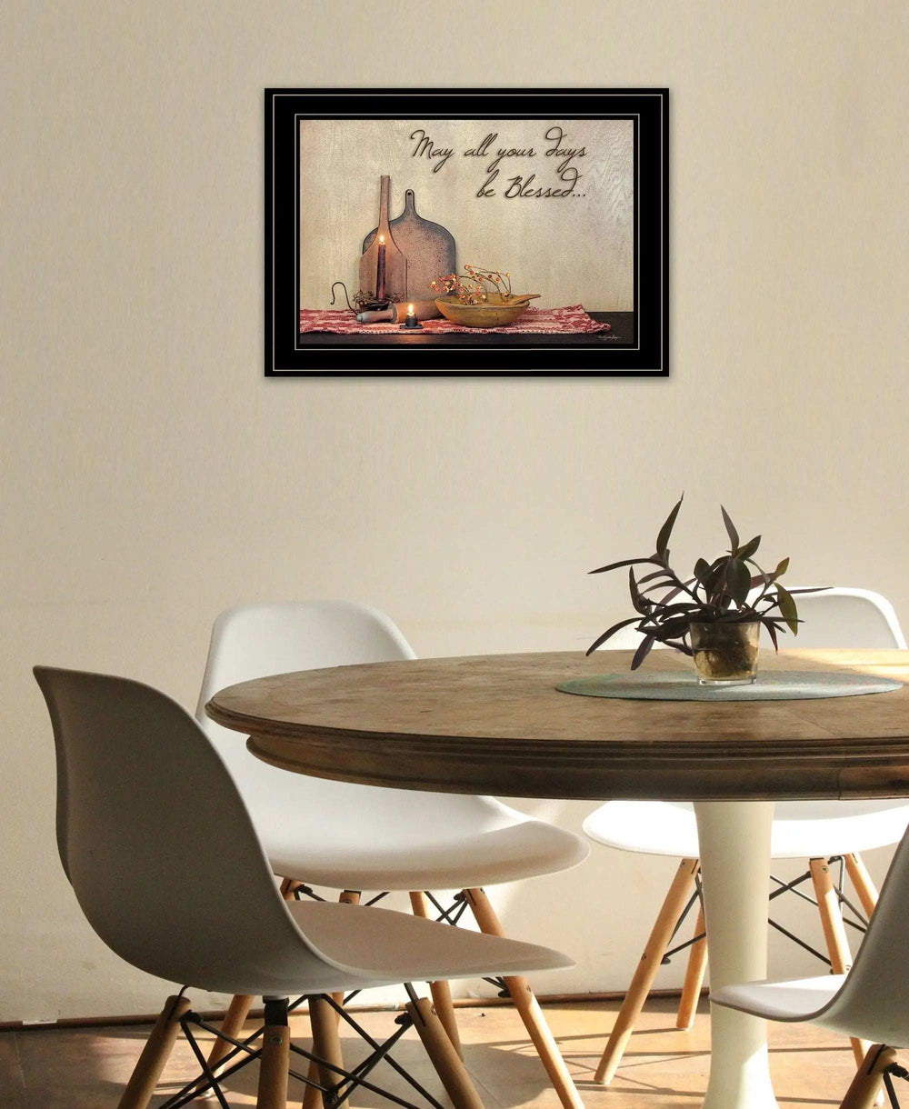 May All Your Days be Blessed Collection Black Framed Print Wall Art - Homeroots - Flyclothing LLC