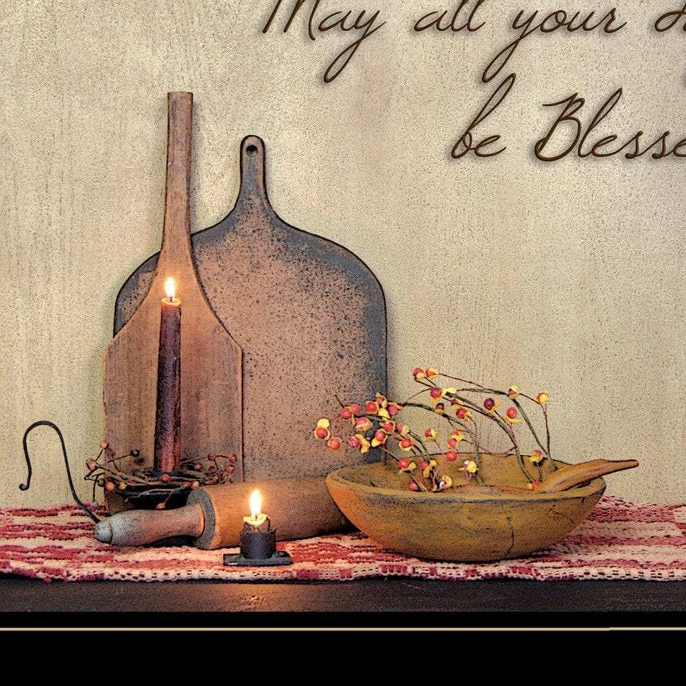 May All Your Days be Blessed Collection Black Framed Print Wall Art - Homeroots - Flyclothing LLC