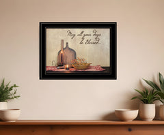 May All Your Days be Blessed Collection Black Framed Print Wall Art - Homeroots