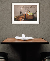 Amazing Grace White Framed Print Kitchen Wall Art - Homeroots
