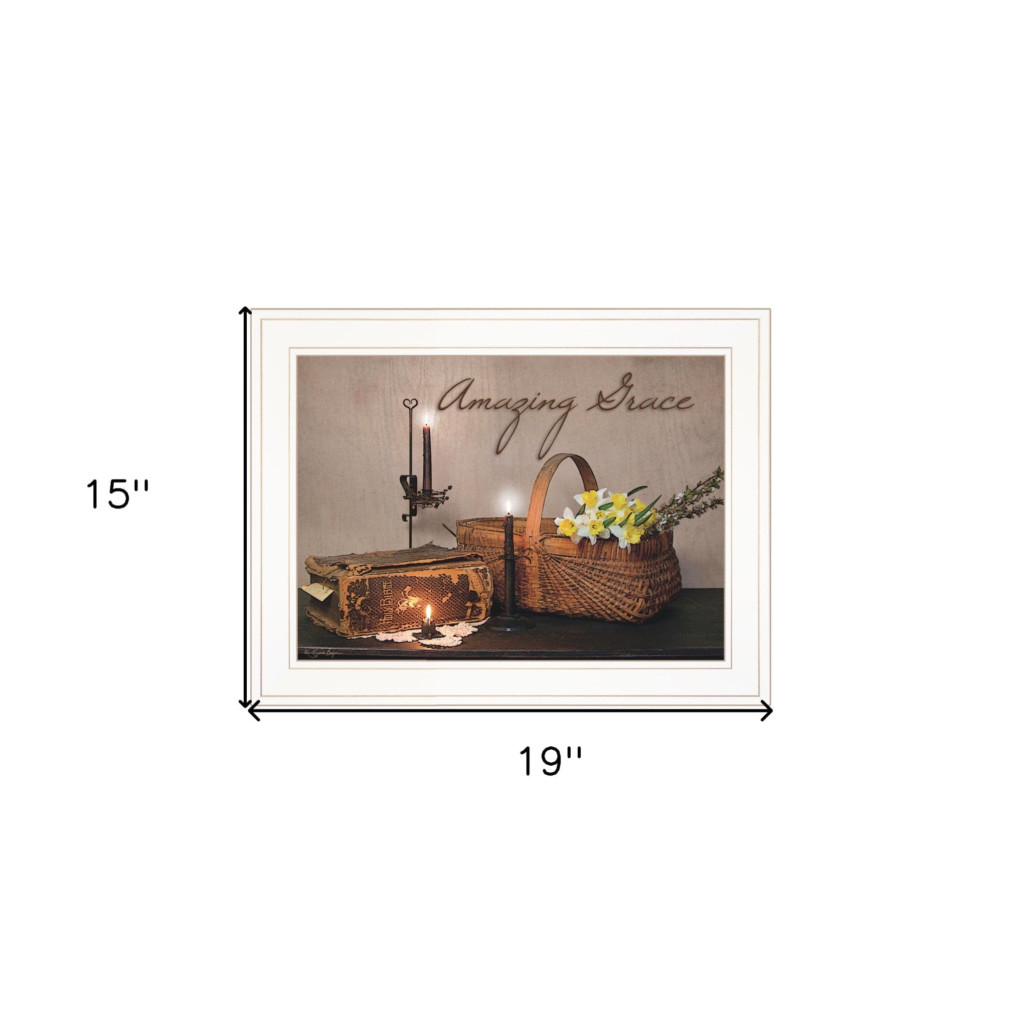 Amazing Grace White Framed Print Kitchen Wall Art - Homeroots