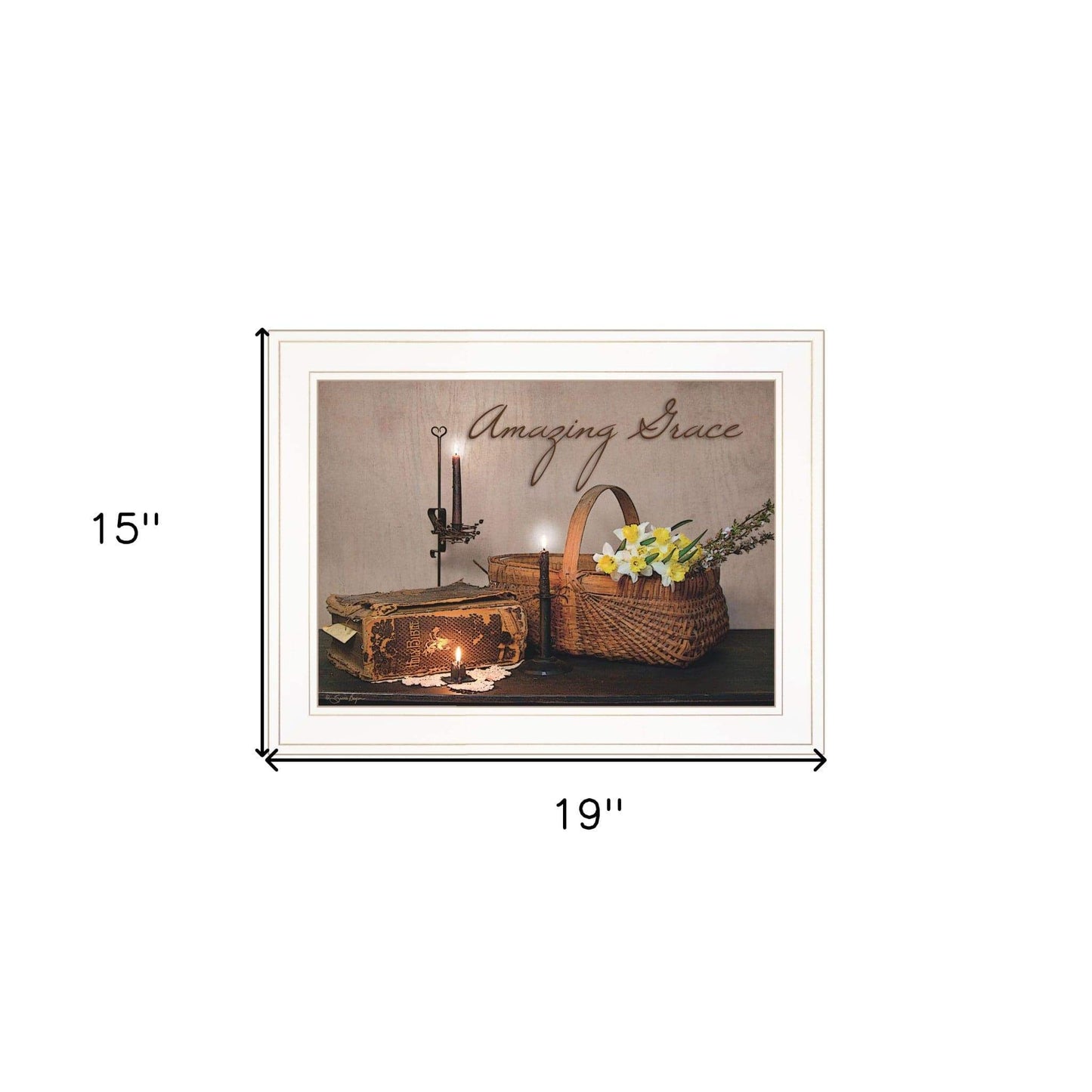 Amazing Grace White Framed Print Kitchen Wall Art - Homeroots - Flyclothing LLC