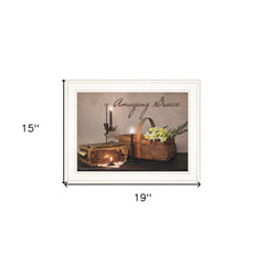 Amazing Grace White Framed Print Kitchen Wall Art - Homeroots