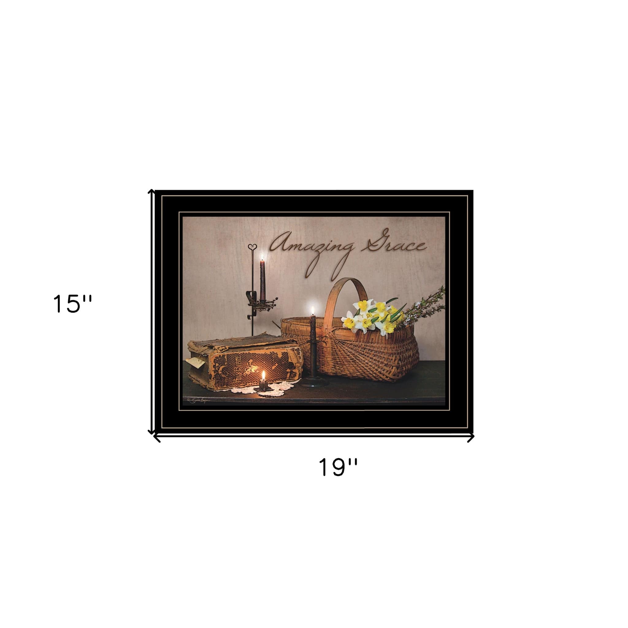 Amazing Grace Black Framed Print Kitchen Wall Art - Homeroots