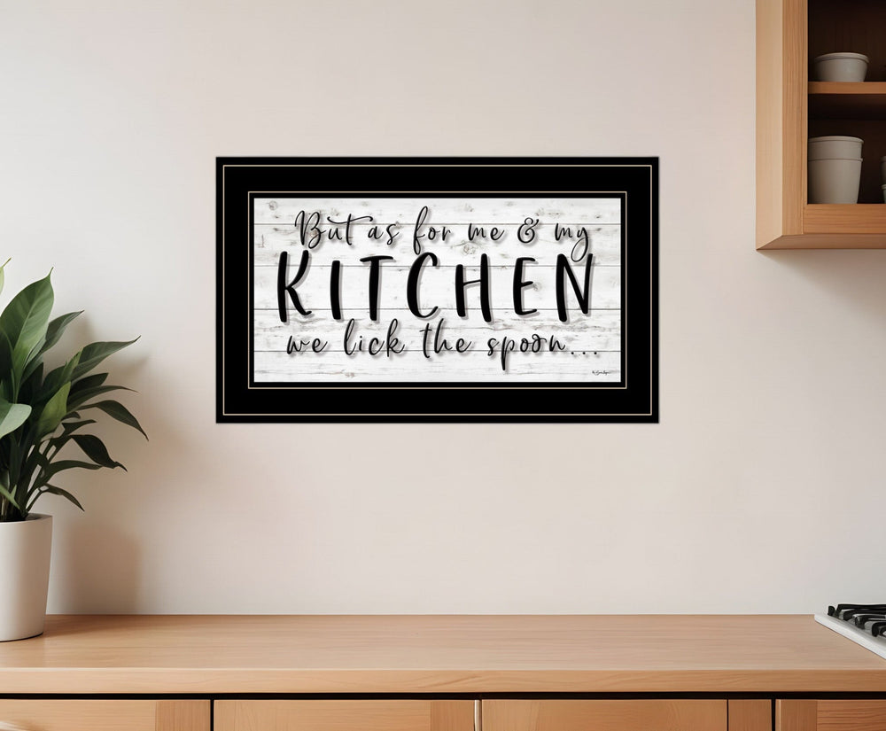We lick the Spoon 2 Black Framed Print Kitchen Wall Art - Homeroots