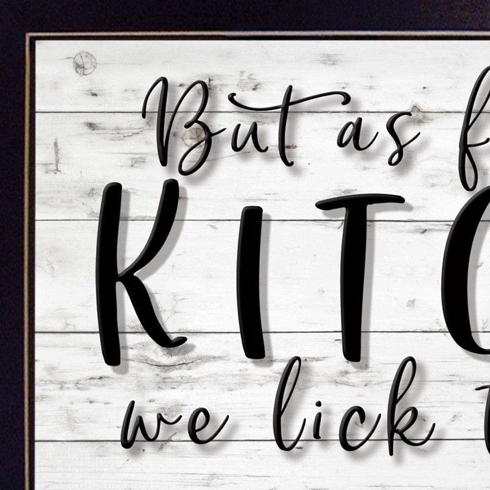 We lick the Spoon 3 Black Framed Print Kitchen Wall Art - Homeroots - Flyclothing LLC