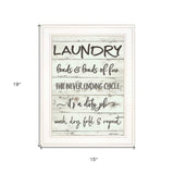 Laundry 1 White Framed Print Bathroom Wall Art - Homeroots - Flyclothing LLC