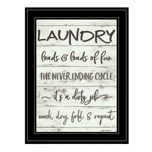 Laundry 2 Black Framed Print Bathroom Wall Art - Homeroots
