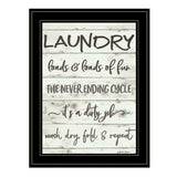 Laundry 2 Black Framed Print Bathroom Wall Art - Homeroots