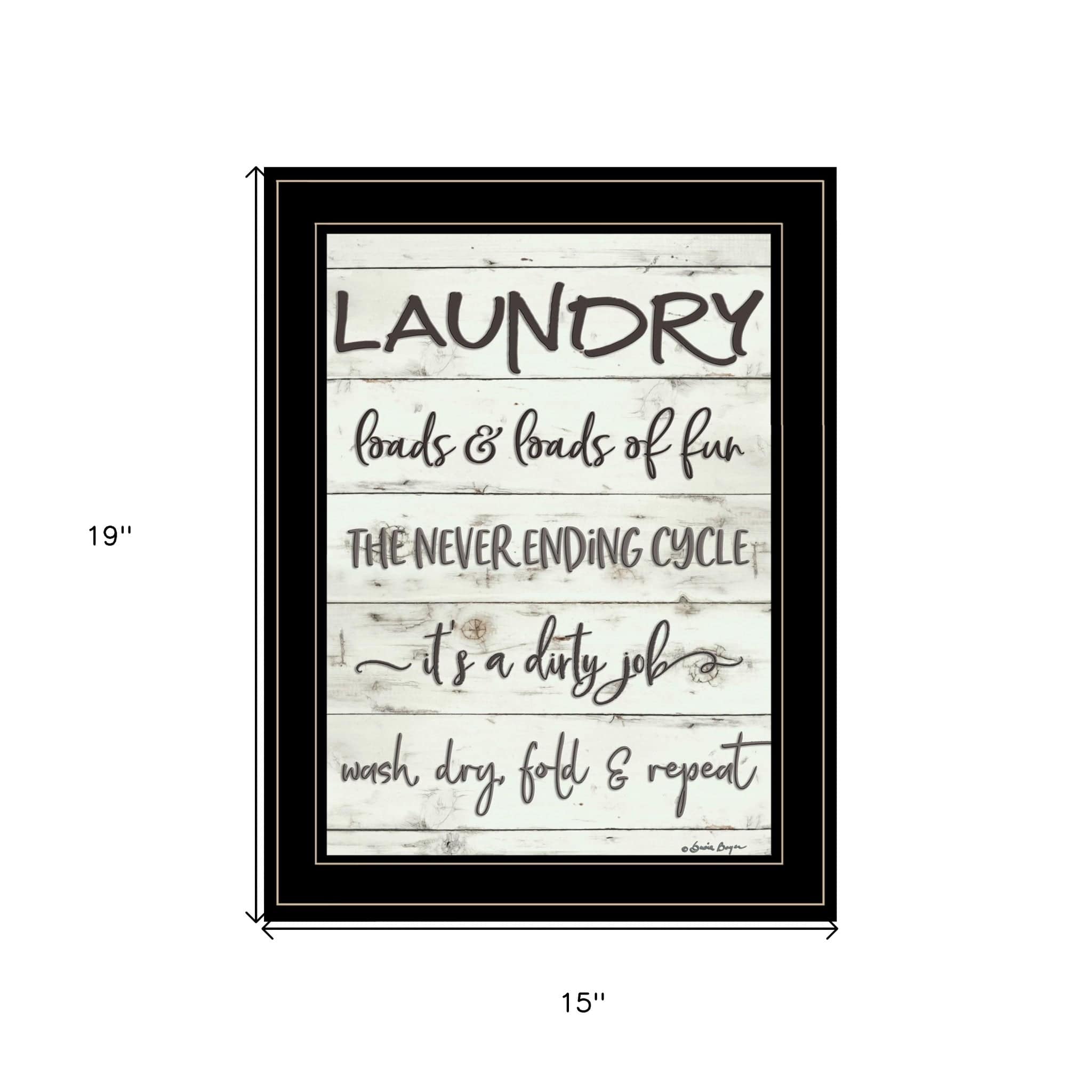 Laundry 2 Black Framed Print Bathroom Wall Art - Homeroots