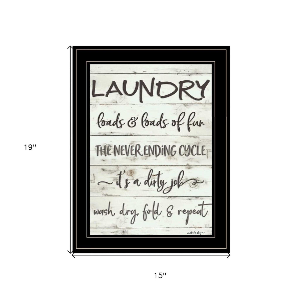 Laundry 2 Black Framed Print Bathroom Wall Art - Homeroots - Flyclothing LLC