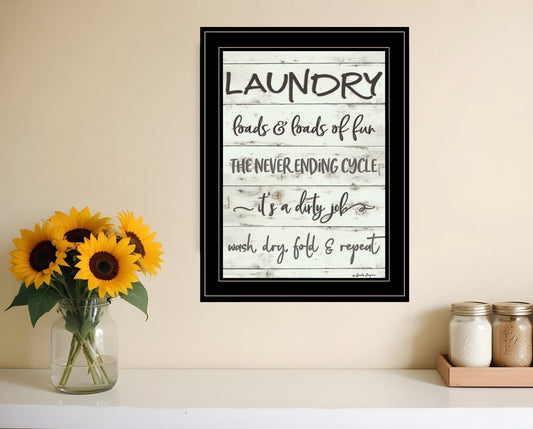 Laundry 2 Black Framed Print Bathroom Wall Art - Homeroots