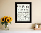 Laundry 2 Black Framed Print Bathroom Wall Art - Homeroots