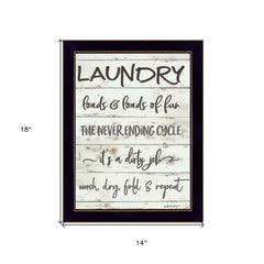 Laundry 3 Black Framed Print Bathroom Wall Art - Homeroots