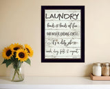 Laundry 3 Black Framed Print Bathroom Wall Art - Homeroots
