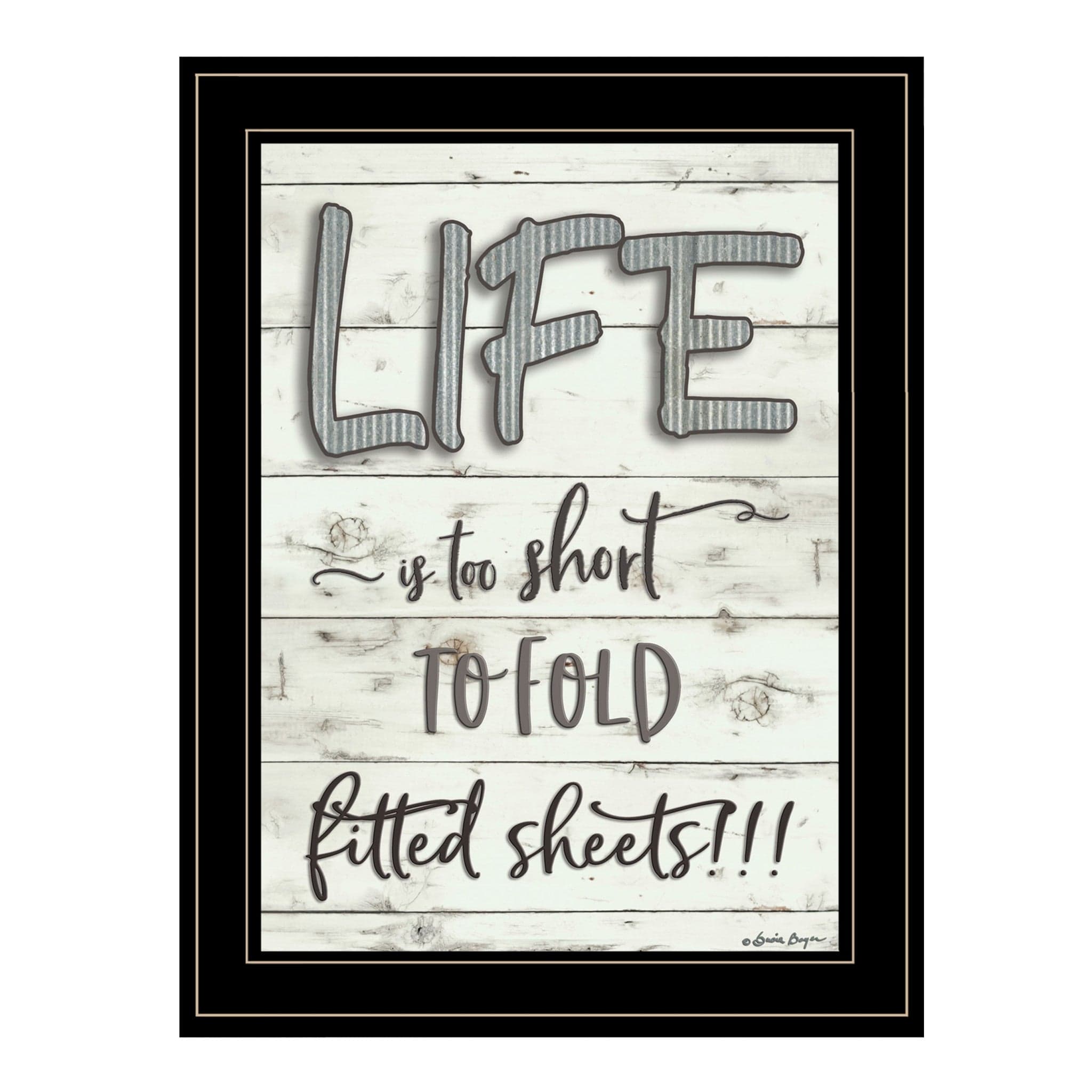 Life is too Short 2 Black Framed Print Wall Art - Homeroots