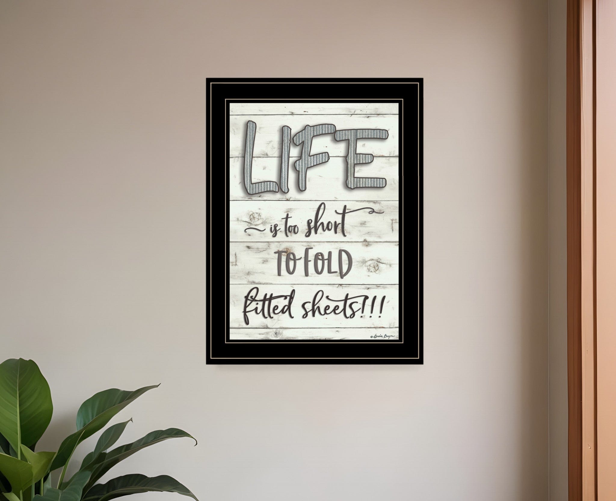 Life is too Short 2 Black Framed Print Wall Art - Homeroots