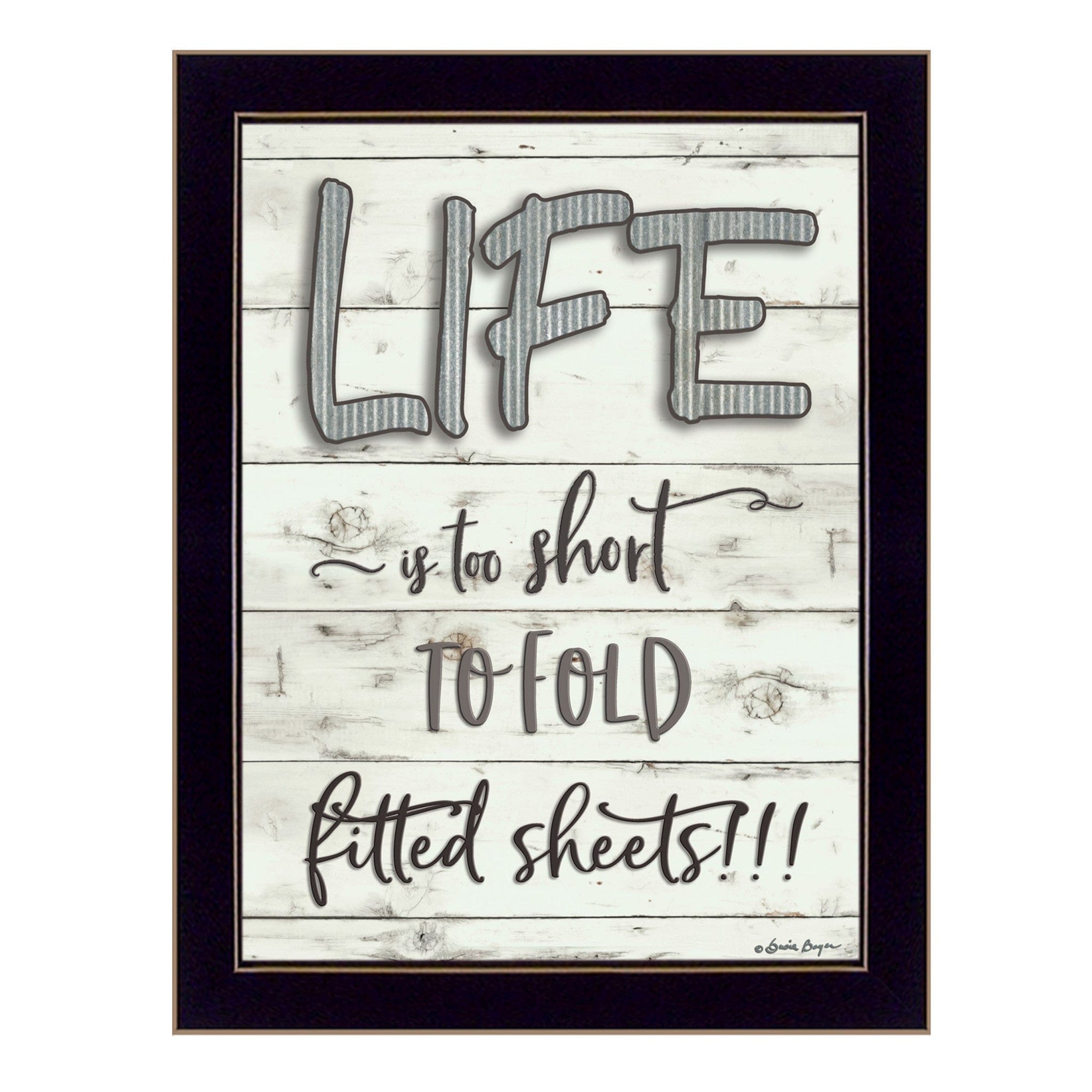 Life is too Short 3 Black Framed Print Wall Art - Homeroots