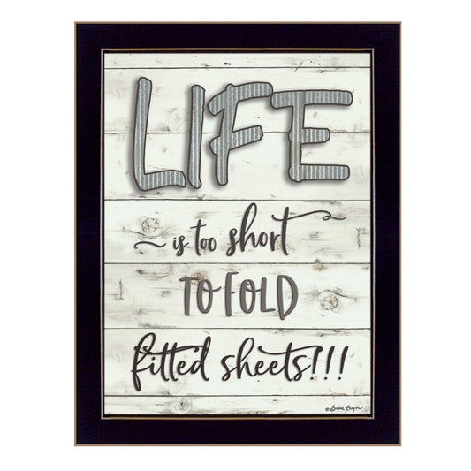 Life is too Short 3 Black Framed Print Wall Art - Homeroots