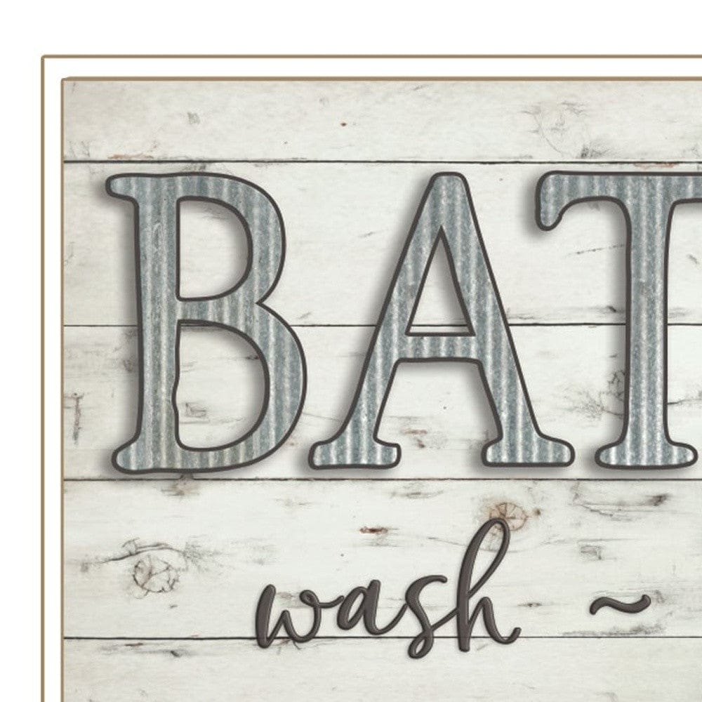 Bath Rules 1 White Framed Print Bathroom Wall Art - Homeroots