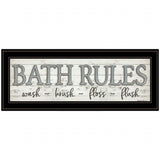 Bath Rules 2 Black Framed Print Bathroom Wall Art - Homeroots - Flyclothing LLC