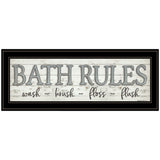 Bath Rules 2 Black Framed Print Bathroom Wall Art - Homeroots