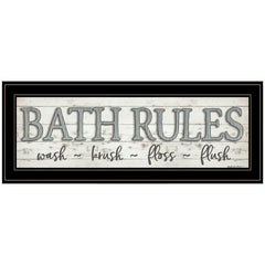 Bath Rules 2 Black Framed Print Bathroom Wall Art - Homeroots