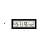 Bath Rules 2 Black Framed Print Bathroom Wall Art - Homeroots - Flyclothing LLC